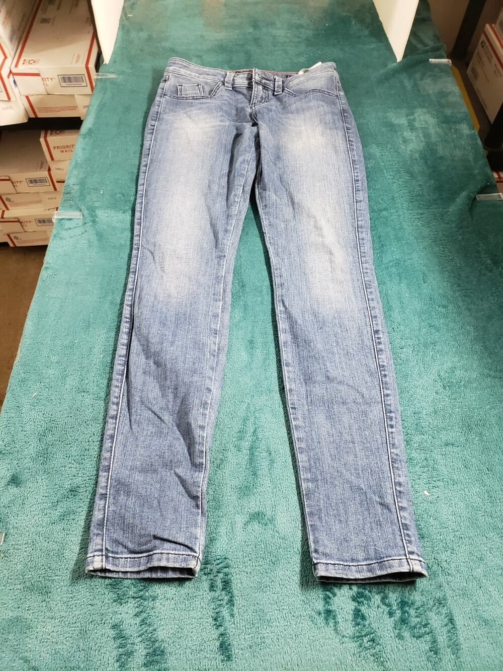 Guess Jeans Size 27 Women Blue Ladies Stretch Denim Mid Rise Brittney Skinny